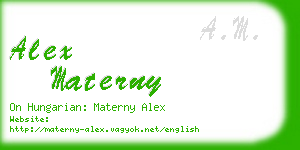 alex materny business card